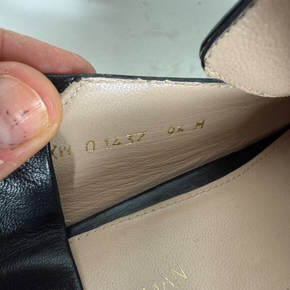 Stuart Weitzman Irises Embellished Loafers Womens 9.5 Black Slip-On Square Toe - Picture 11 of 11